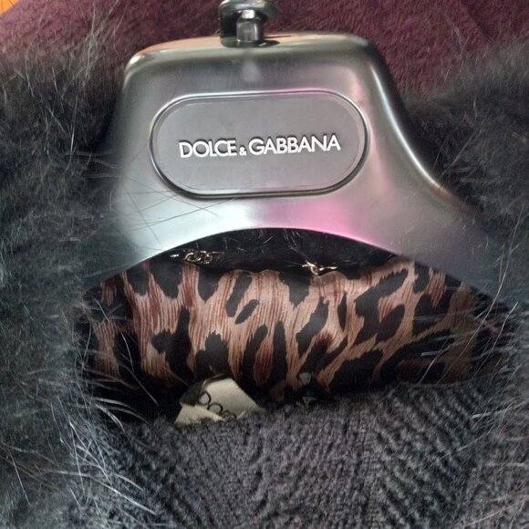 DOLCE & GABBANA BLACK WOOL FUR COLLAR SKIRT SUIT NWT IT 40 US 4 - Picture 4 of 16